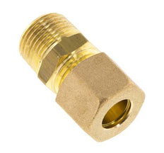 R 3/8'' Male x 10mm Brass Straight Compression Fitting 95 Bar DIN EN 1254-2