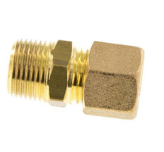 R 3/8'' Male x 10mm Brass Straight Compression Fitting 95 Bar DIN EN 1254-2