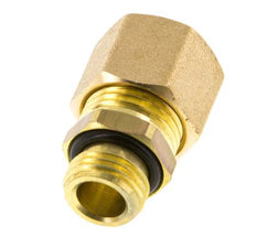 G 1/4'' Male x 10mm Brass Straight Compression Fitting with NBR Seal 95 Bar DIN EN 1254-2
