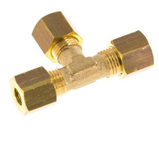 6mm Brass Tee Compression Fitting 150 Bar DIN EN 1254-2