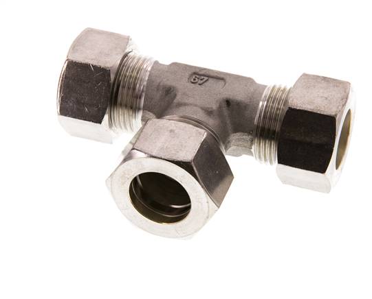 22L Stainless steel Tee Compression Fitting 160 Bar DIN 2353