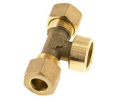 G 1/2'' x 12mm Brass Tee Compression Fitting 75 Bar DIN EN 1254-2