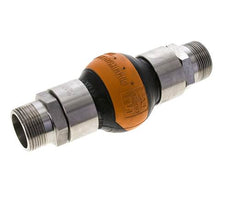 Threaded Rubber Expansion Joint DN32 R 1-1/4'' (Male)-R 1-1/4'' (Male) EPDM Stainless Steel