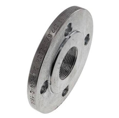 Threaded Flange DN40-PN16 Rp 1-1/2'' Zinc-Plated Steel DIN 2566