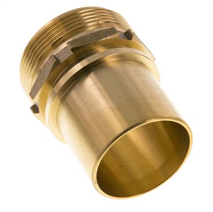 G 2'' Male x 50mm Brass Hose barb with Safety Collar DIN 2817