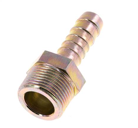 G 3/4'' Male x 13mm Zinc plated Steel Hose barb 25 Bar