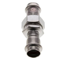 Union Press Fitting - 22mm Female - Stainless Steel Flat Sealing