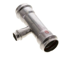Tee Press Fitting - 18mm Female & 35mm - Stainless Steel