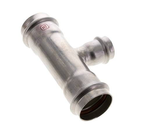 Tee Press Fitting - 28mm Female & 42mm - Stainless Steel