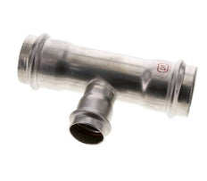Tee Press Fitting - 28mm Female & 42mm - Stainless Steel