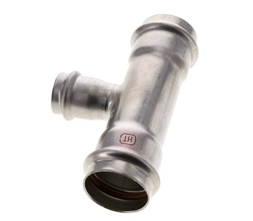Tee Press Fitting - 28mm Female & 42mm - Stainless Steel
