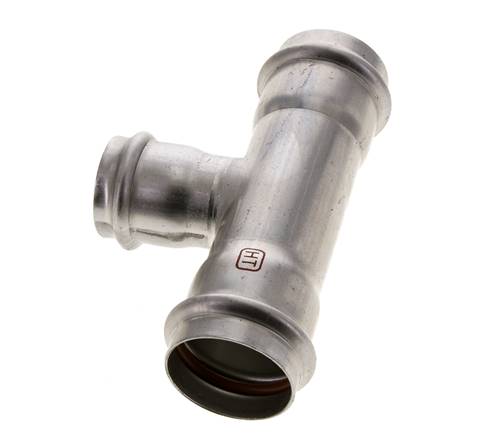 Tee Press Fitting - 35mm Female & 42mm - Stainless Steel