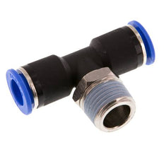 12mm x R1/2'' Inline Tee Push-in Fitting with Male Threads Brass/PA 66 NBR Rotatable