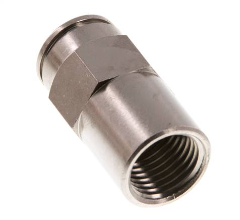 10mm x G1/4'' Push-in Fitting with Female Threads Brass FKM [2 Pieces]