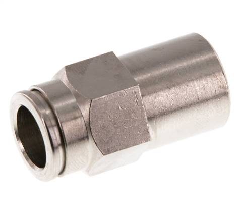 10mm x G1/4'' Push-in Fitting with Female Threads Brass FKM [2 Pieces]