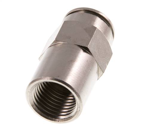 10mm x G1/4'' Push-in Fitting with Female Threads Brass FKM [2 Pieces]