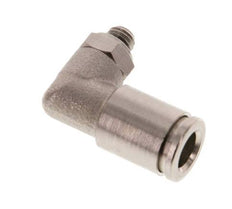 6mm x M 5 90deg Elbow Push-in Fitting with Male Threads Brass NBR Rotatable [2 Pieces]