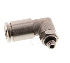 6mm x M 5 90deg Elbow Push-in Fitting with Male Threads Brass NBR Rotatable [2 Pieces]