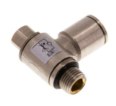 Flow Control Valve Meter-Out Elbow 8 mm - G1/8'' Brass Slotted Screw
