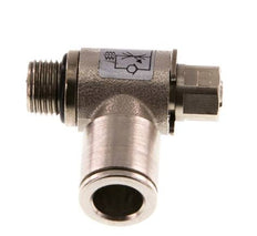 Flow Control Valve Meter-Out Elbow 8 mm - G1/8'' Brass Slotted Screw