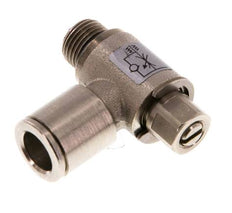 Flow Control Valve Meter-Out Elbow 8 mm - G1/8'' Brass Slotted Screw