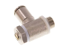 Flow Control Valve Meter-Out Elbow 6 mm - G1/8'' Brass Slotted Screw Banjo