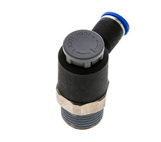 Flow Control Valve Meter-Out Elbow 8 mm - R1/2'' Brass/PA 66 Locknut