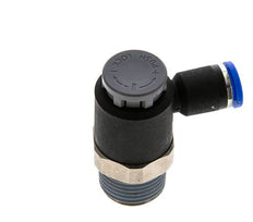 Flow Control Valve Meter-Out Elbow 8 mm - R1/2'' Brass/PA 66 Locknut