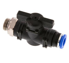 2-Way Straight Ball Valve 8 mm - G1/4'' Plastic/Brass