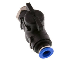 2-Way Straight Ball Valve 10 mm - G1/4'' Plastic/Brass