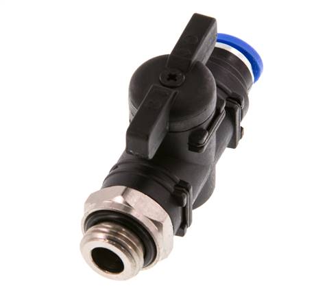 2-Way Straight Ball Valve 8 mm - G1/4'' Plastic/Brass