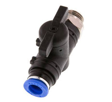 2-Way Straight Ball Valve 8 mm - G1/4'' Plastic/Brass