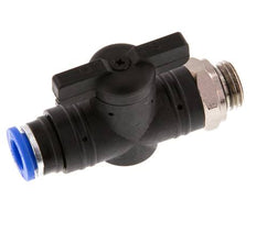 2-Way Straight Ball Valve 8 mm - G1/4'' Plastic/Brass