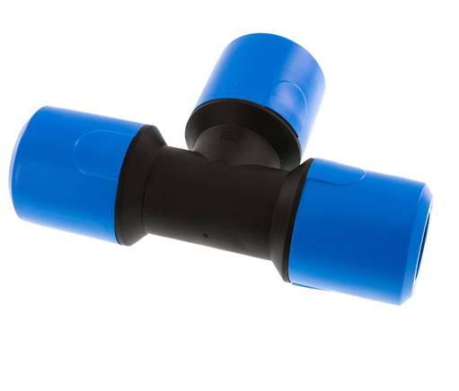32mm Polypropylene (PP) Tee Push-in Fitting NBR FDA