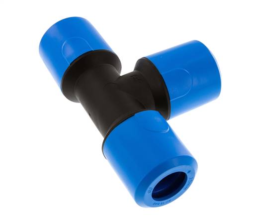32mm Polypropylene (PP) Tee Push-in Fitting NBR FDA