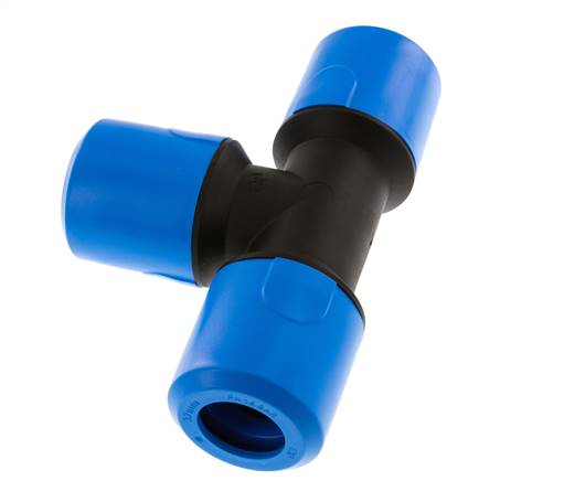 32mm Polypropylene (PP) Tee Push-in Fitting NBR FDA