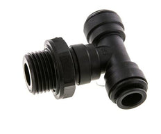 10mm x G1/2'' Inline Tee Push-in Fitting with Male Threads POM NBR FDA Rotatable