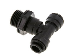 10mm x G1/2'' Inline Tee Push-in Fitting with Male Threads POM NBR FDA Rotatable