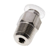 4mm x R1/8'' Push-in Fitting with Male Threads Stainless Steel/PA EPDM/PTFE