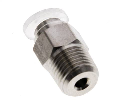 4mm x R1/8'' Push-in Fitting with Male Threads Stainless Steel/PA