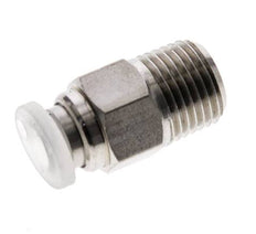 4mm x R1/8'' Push-in Fitting with Male Threads Stainless Steel/PA EPDM/PTFE