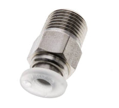 4mm x R1/8'' Push-in Fitting with Male Threads Stainless Steel/PA EPDM/PTFE