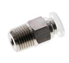 4mm x R1/8'' Push-in Fitting with Male Threads Stainless Steel/PA EPDM/PTFE