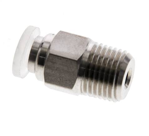 4mm x R1/8'' Push-in Fitting with Male Threads Stainless Steel/PA EPDM/PTFE