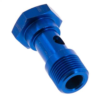 1-way Aluminum Banjo Bolt with G3/8'' Male Threads L37mm [2 Pieces]