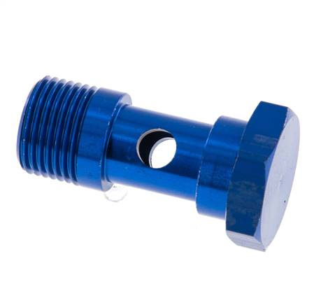 1-way Aluminum Banjo Bolt with G3/8'' Male Threads L37mm [2 Pieces]