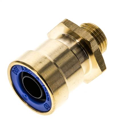 Raufoss ABC Newline Push-In Coupling - 15x1,5 mm - Male Threaded M16x1,5
