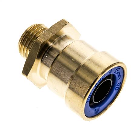 Raufoss ABC Newline Push-In Coupling - 15x1,5 mm - Male Threaded M16x1,5