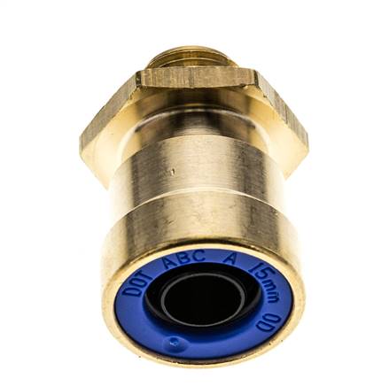 Raufoss ABC Newline Push-In Coupling - 15x1,5 mm - Male Threaded M16x1,5