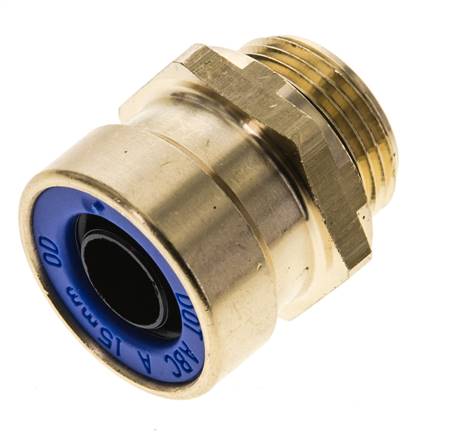 Raufoss ABC Newline Push-In Coupling - 15x1,5 mm - Male Threaded M22x1,5